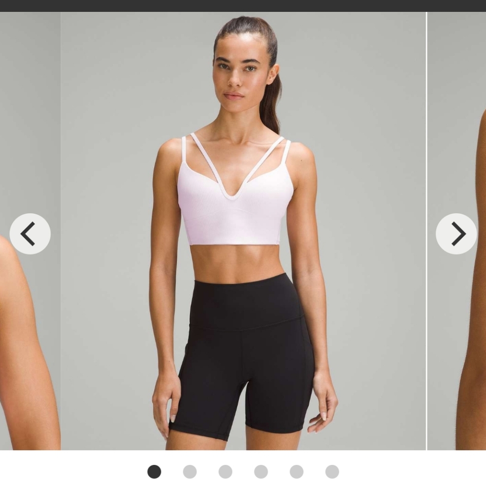 Lululemon Like a Cloud Strappy Longline Ribbed Bra *Light Support, B/C Cup Size6